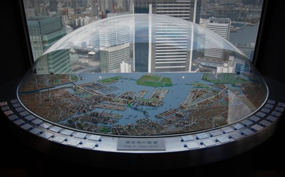 東京港のミニチュア模型