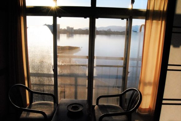 加茂湖の朝。