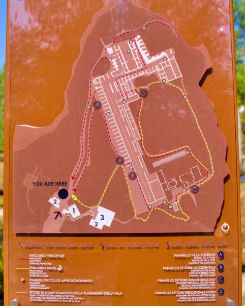 シルミオーネの遺跡の地図。