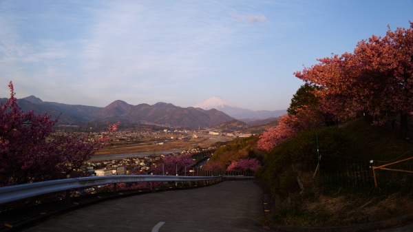 箱根方面。富士山もきれいに見える。