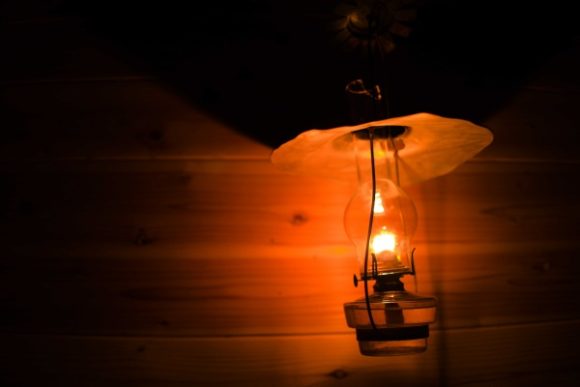 柔らかなランプの光が高天原山荘のシンボルだ。