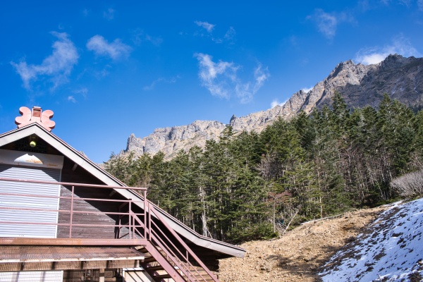 公共交通機関 バス 電車 で赤岳 行者小屋にテント泊 服装は