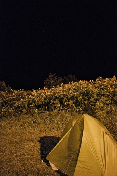 キャンプ場は明るいけど星がきれいに見えた