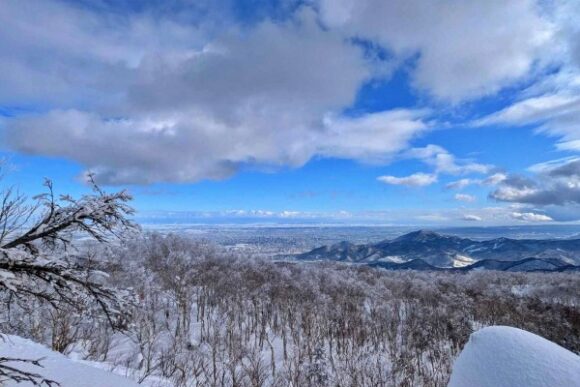 藻岩山も見える