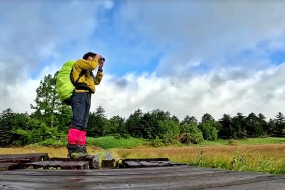 燧ヶ岳,登山,雨,天気,ガス,ホワイトアウト,展望なし,尾瀬沼,神秘的,幻想的,霧,水滴,濡れた木道,苔,森,静寂,リベンジ,日本百名山,百名山,福島県,群馬県,自然,風景写真,雨の山 (7)
