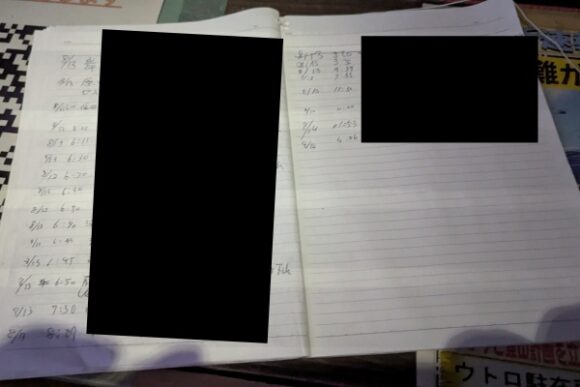 入山届に記帳。私がこの日最初の登山者だった