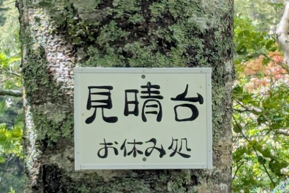 見晴らし台で休憩