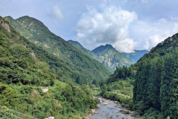 川沿いをひたすらトレイル