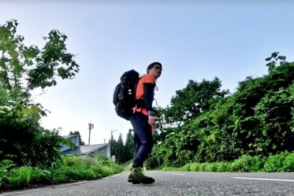 登山遠征で45リットルリュック。最終日は身軽だ